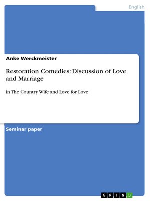 cover image of Restoration Comedies